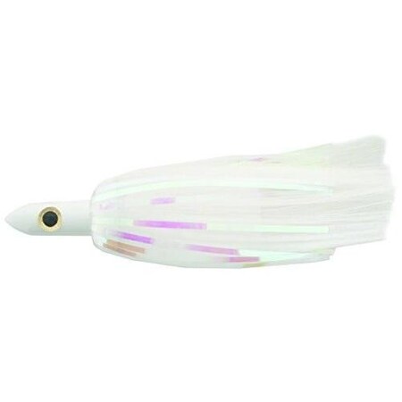 Iland Jr Er Flasher Trolling Lure, 6 34 1 34 Oz, 3D Eyes, White HeadCrystal Skirt JR457F-CY